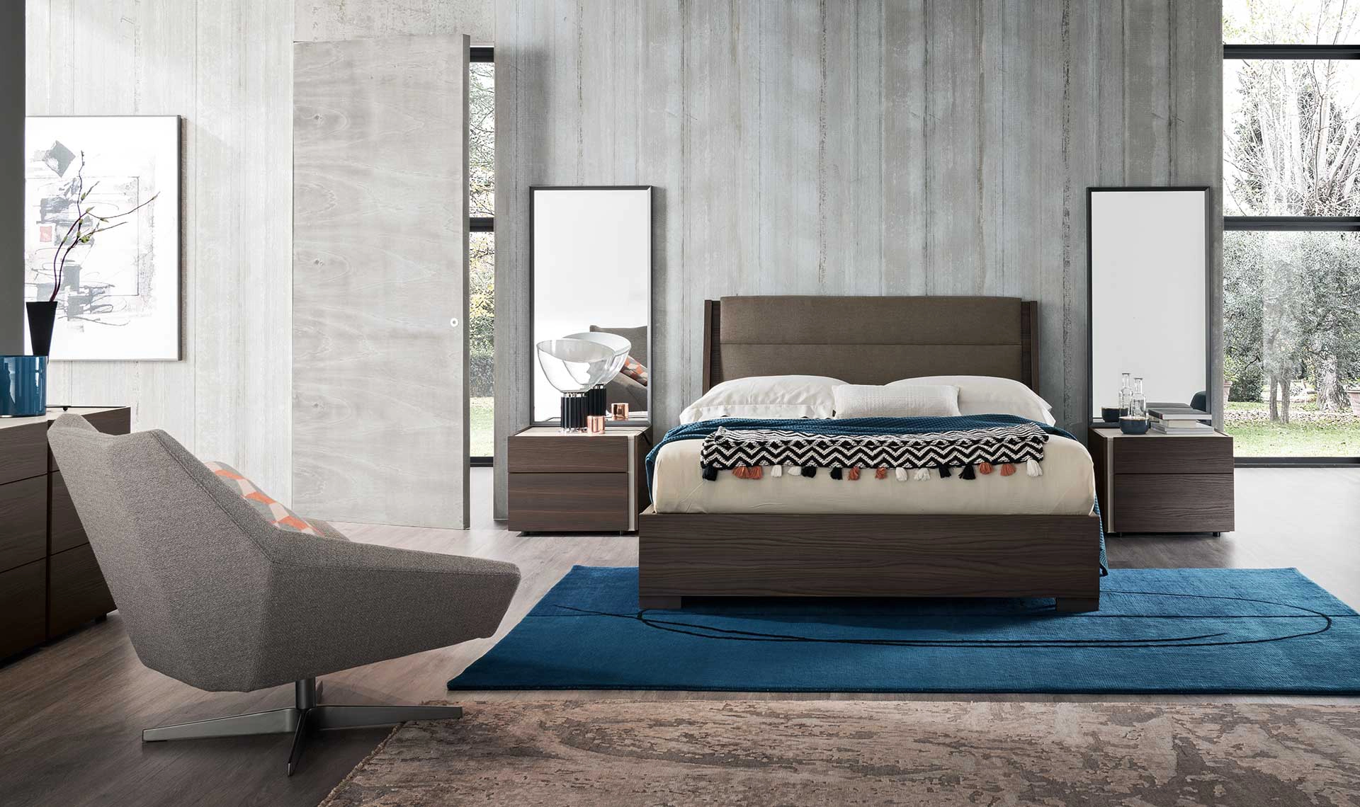 Dado-dice Bruno Oak King Bed