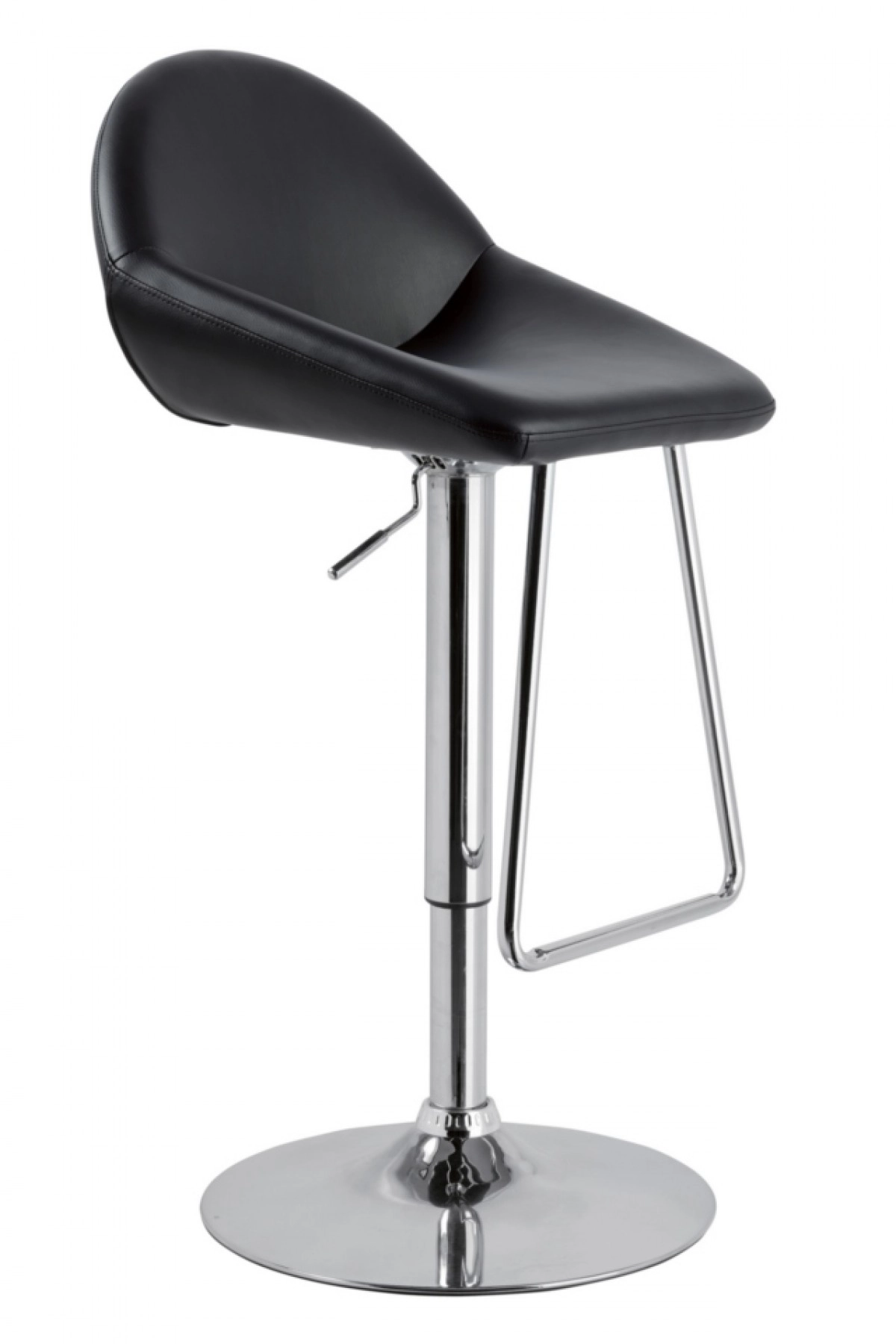 Mel - Contemporary Black Eco-leather Bar Stool