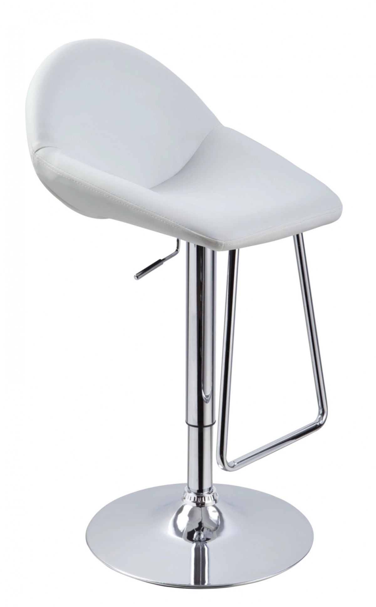 Mel - Contemporary White Eco-leather Bar Stool