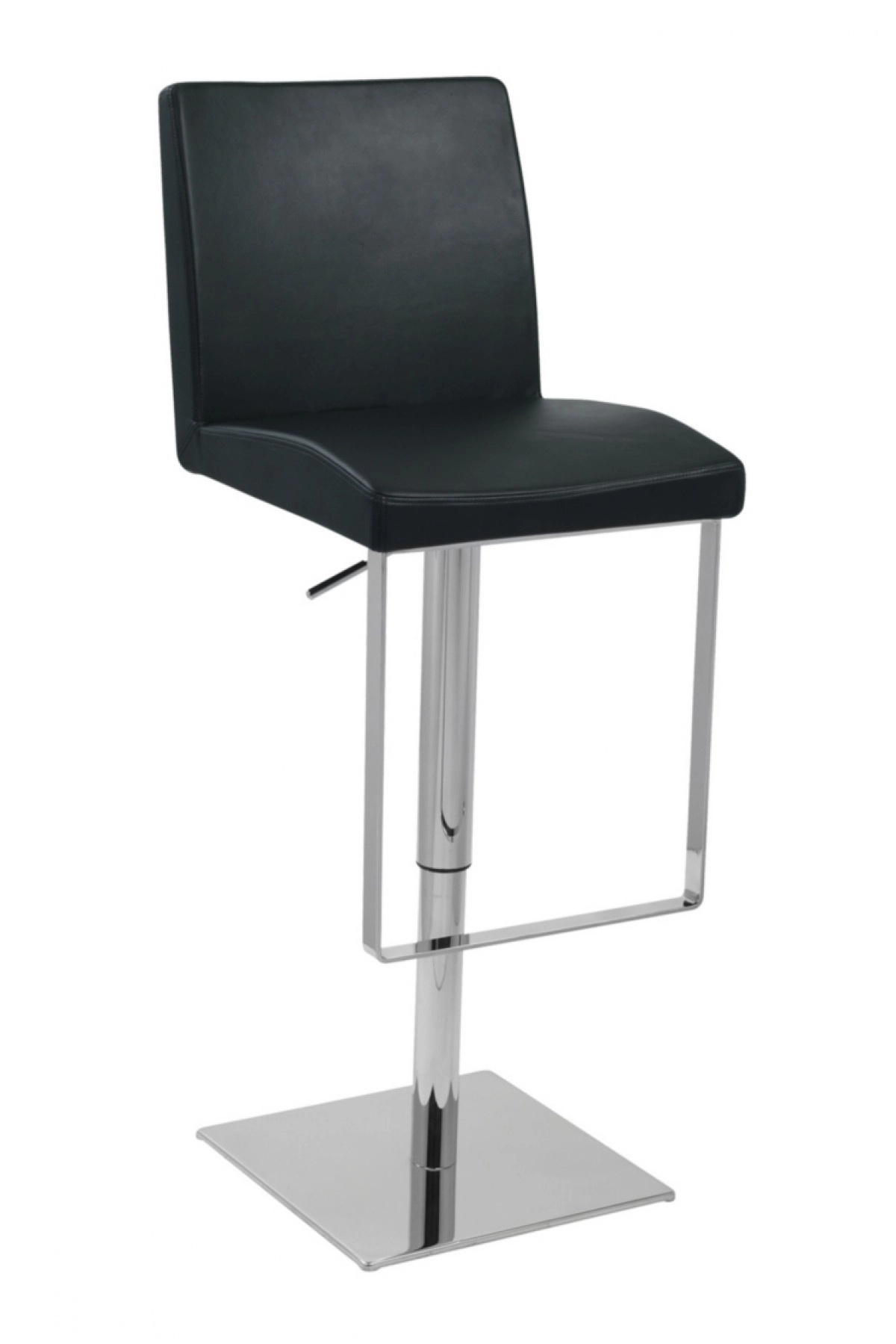 Teagan - Contemporary Black Leatherette Bar Stool