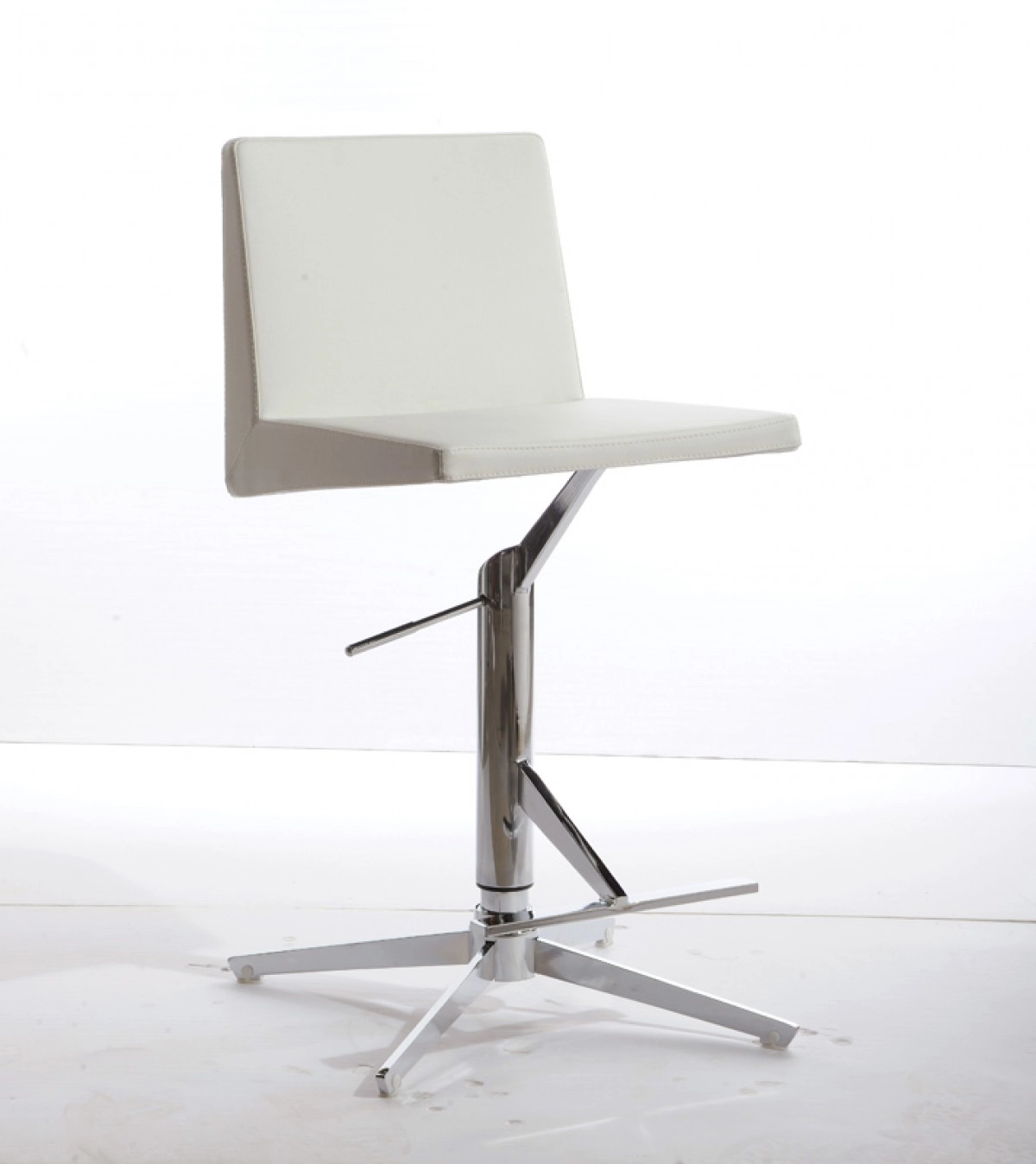 Arrakis Modern White Leatherette Bar Stool