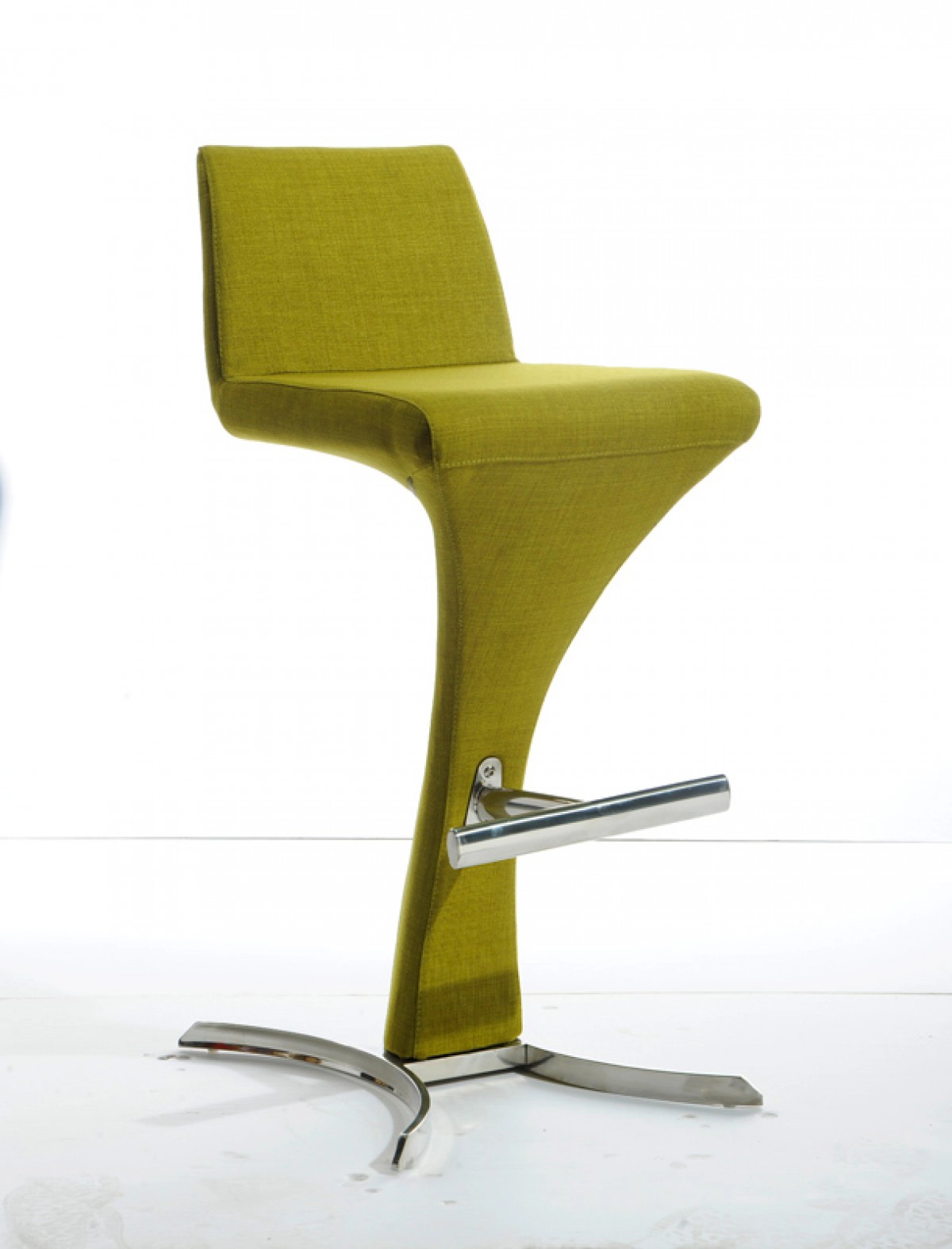 Ascella Modern Green Fabric Bar Stool
