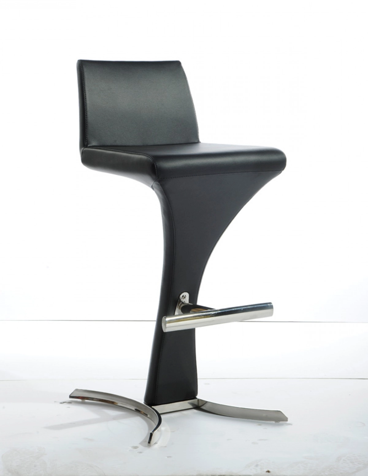 Ascella Modern Black Leatherette Bar Stool