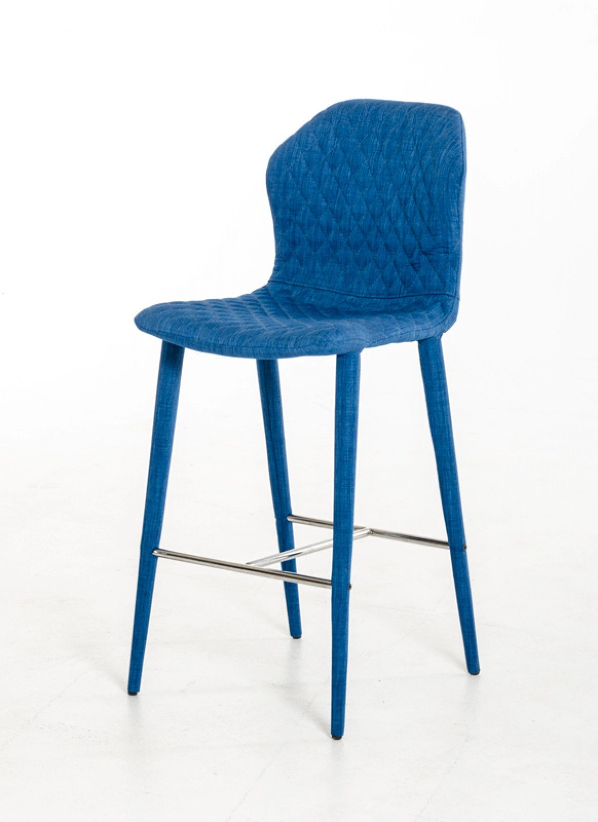 Astoria Modern Blue Fabric Bar Stool