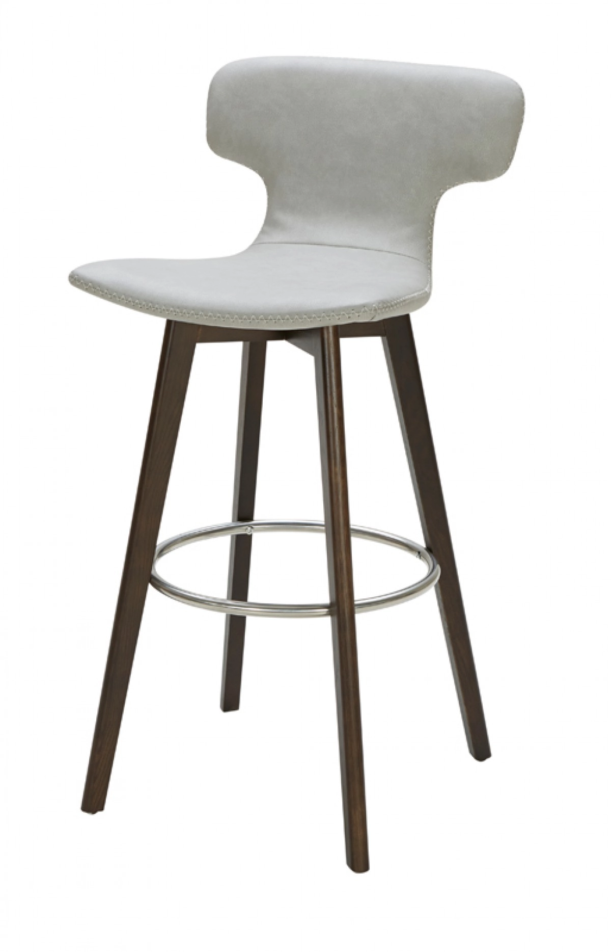 Zach Modern Grey Eco-leather Bar Stool