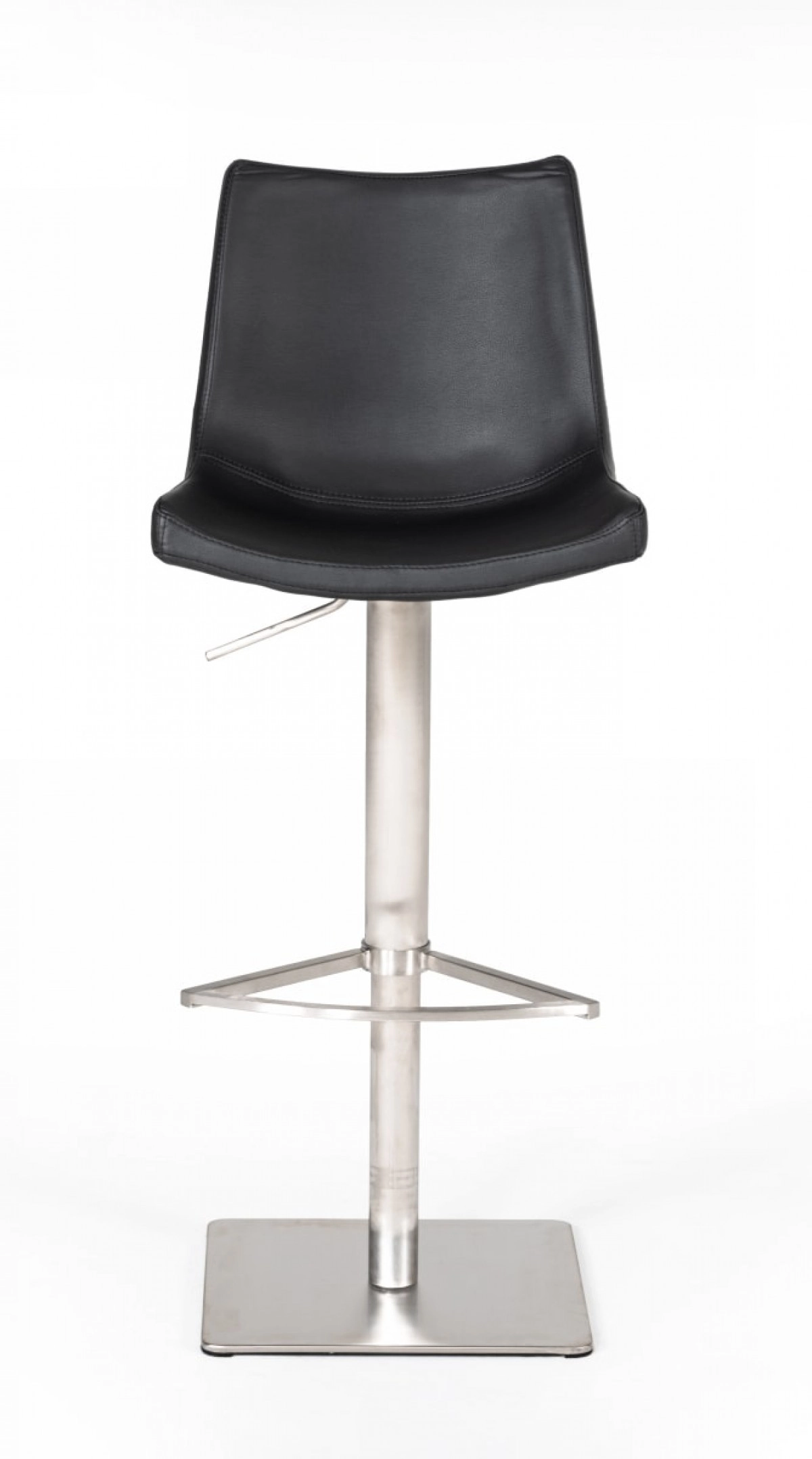 Aaron - Modern Black Eco-leather Bar Stool