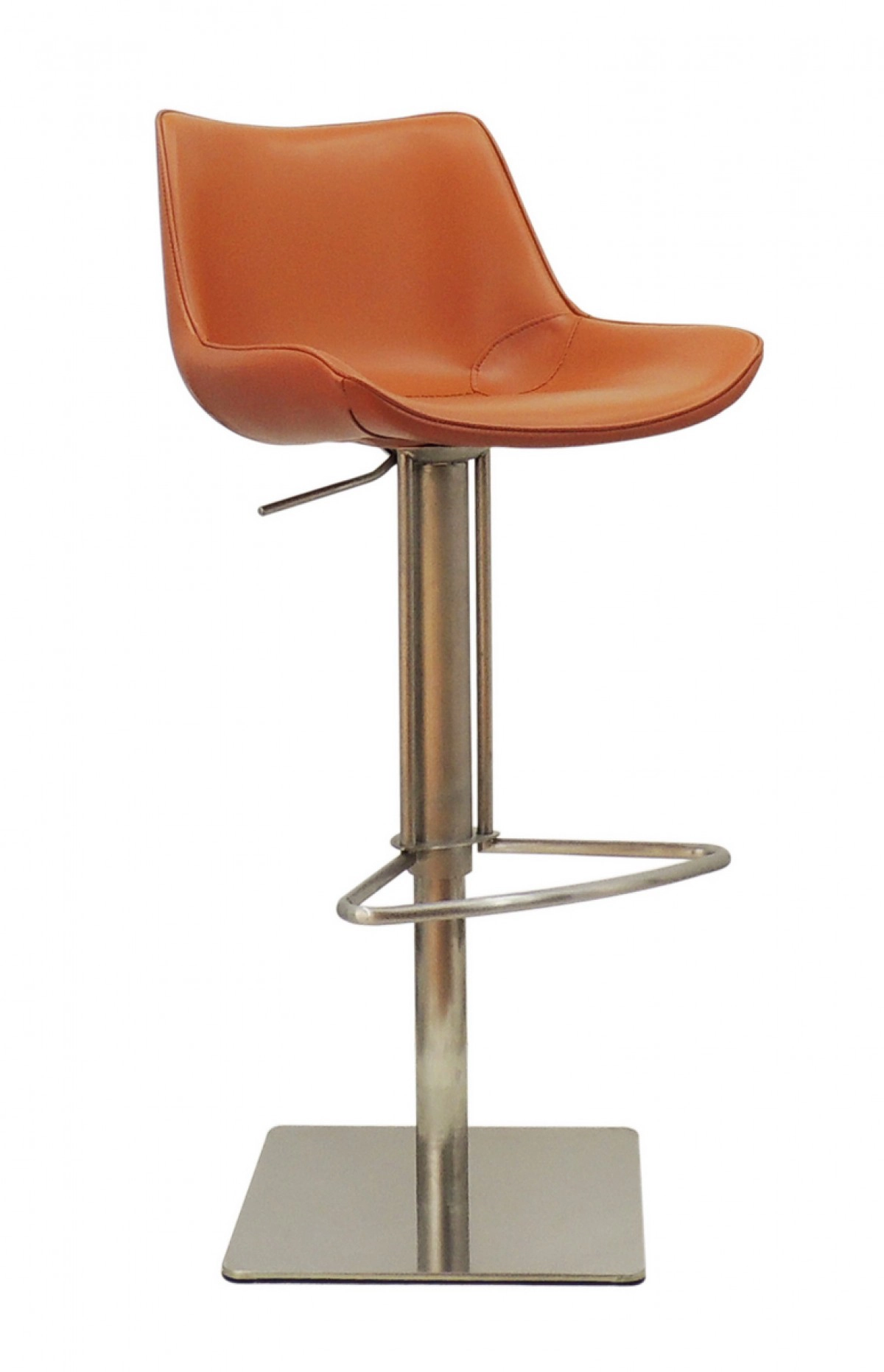 Hopkin - Modern Cognac Eco-leather Bar Stool