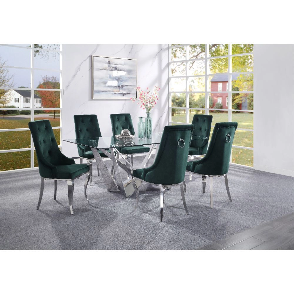 Lucca Glass Top Dining Table