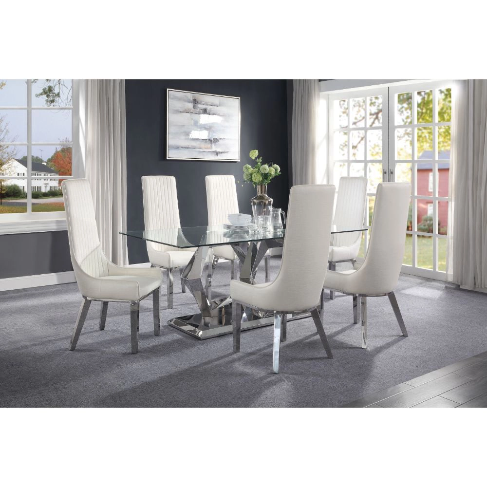 Nivo Glass Top Dining Table