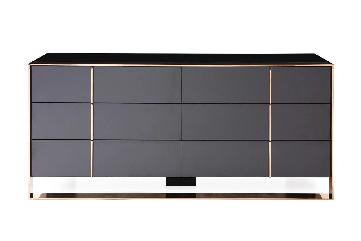 Cartier Modern Black & Rosegold Dresser
