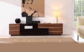 Tv015 Modern Walnut Tv Stand