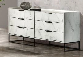 Marbella - Italian Modern White Marble Dresser