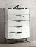 Marbella - Italian Modern White Marble Chest