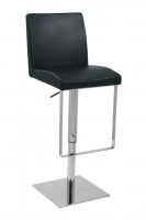 Teagan - Contemporary Black Leatherette Bar Stool