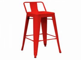Dink - Modern Red Metal Counter Stool (set Of 2)