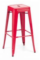 Detroit - Modern Red Metal Barstool (set Of 2)