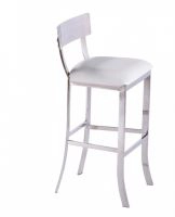 Tower Modern White Leatherette Bar Stool
