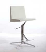 Arrakis Modern White Leatherette Bar Stool