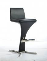 Ascella Modern Black Leatherette Bar Stool