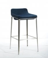 Adhil Modern Blue Fabric Bar Stool
