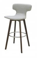 Zach Modern Grey Eco-leather Bar Stool