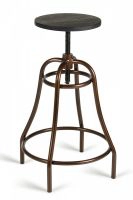 Fritch Modern Black & Bronze Bar Stool