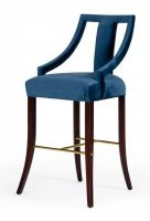 Kimball - Glam Blue Velvet Bar Stool
