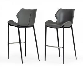 Ithaca - Industrial Grey Eco-leather Bar Stool (set Of 2)