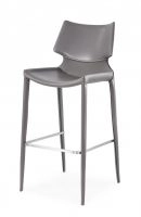 Hayes Modern Grey Eco-leather Bar Stool (set Of 2)