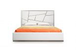 Chrysler Modern White Bonded King Leather Bed