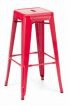 Detroit - Modern Red Metal Barstool (set Of 2)