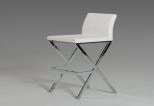 Dean - Modern White Leatherette Bar Stool (set Of 2)