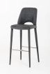 Williamette Modern Dark Grey Fabric Bar Stool