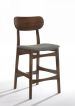 Lynn - Modern Grey & Walnut Bar Chair (set Of 2)