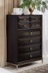 Art Deco 8-Drawer Chest Americano And Rose Brass