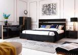 Cartier Modern Black Velvet & Rosegold King Bed